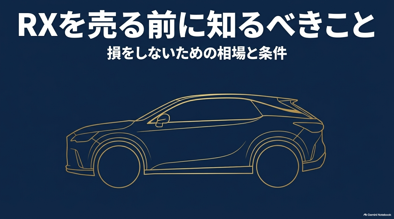 レクサスRXのリセール最新相場｜値崩れと高く売る方法を解説