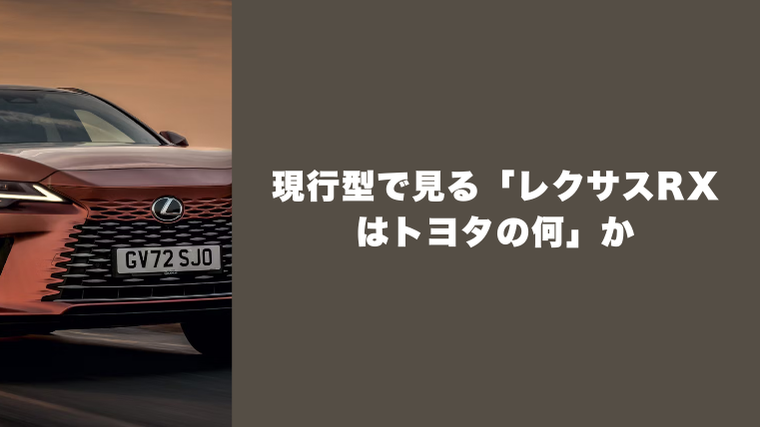 レクサスRXはトヨタの何