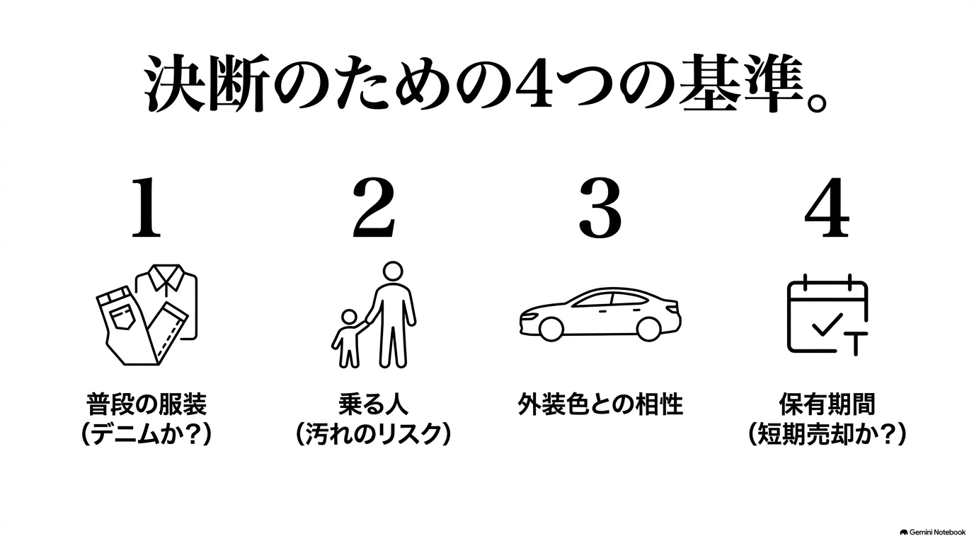 普段の服装、乗る人、外装色との相性、保有期間からレクサスRXの内装色を選ぶ4つの基準