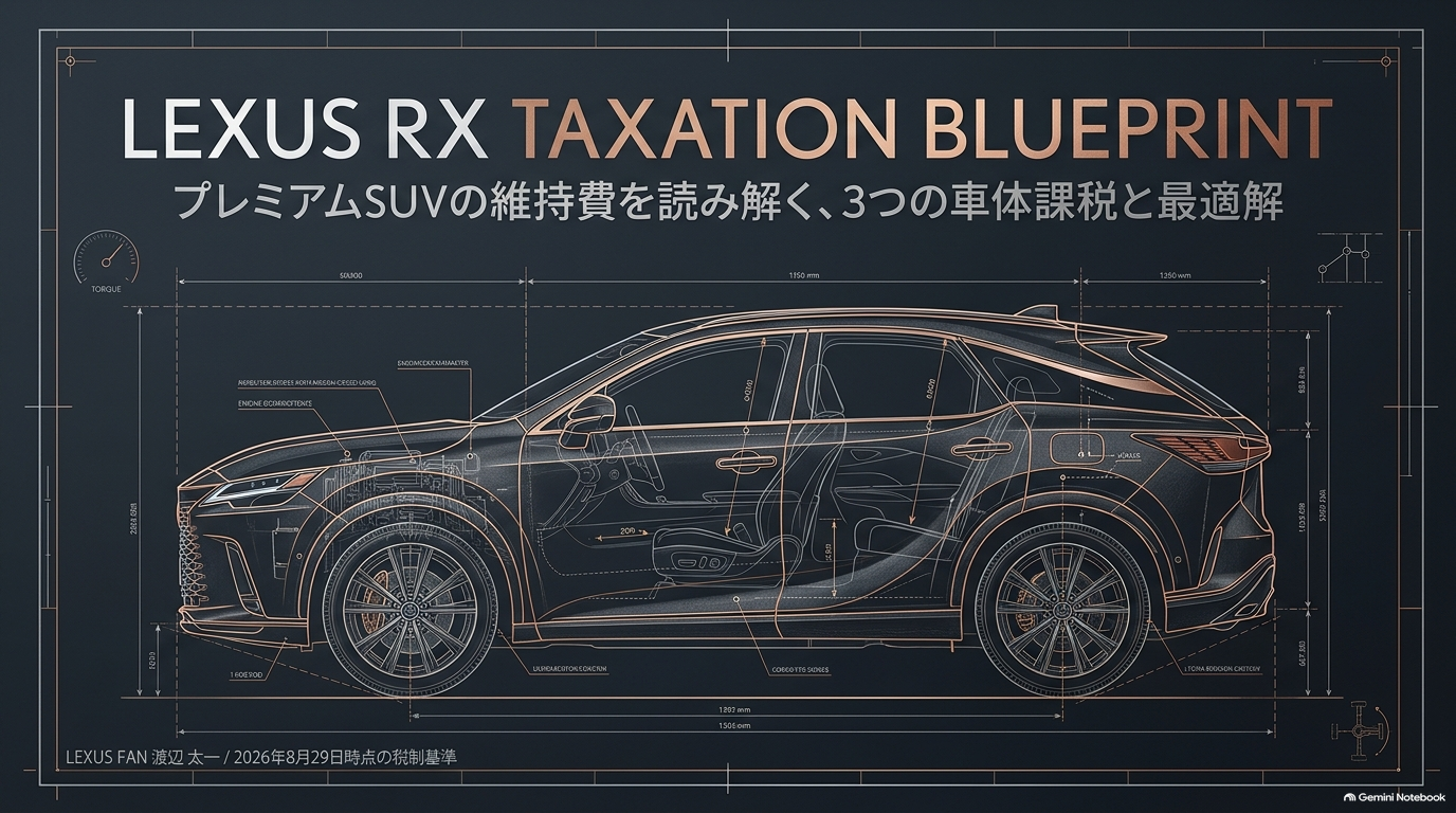 レクサスRXの税金はいくら？自動車税と重量税をグレード別解説