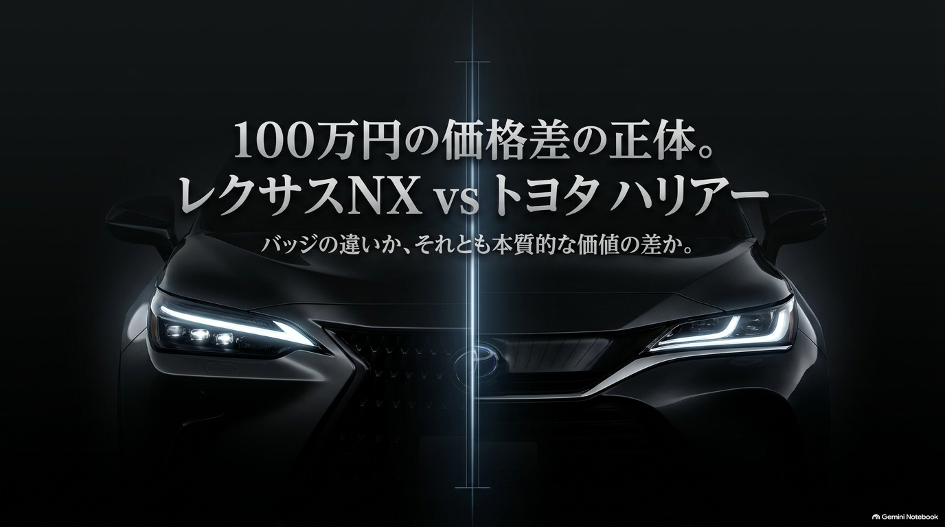 レクサスNXとハリアー比較｜価格差・装備・走りの違いを解説