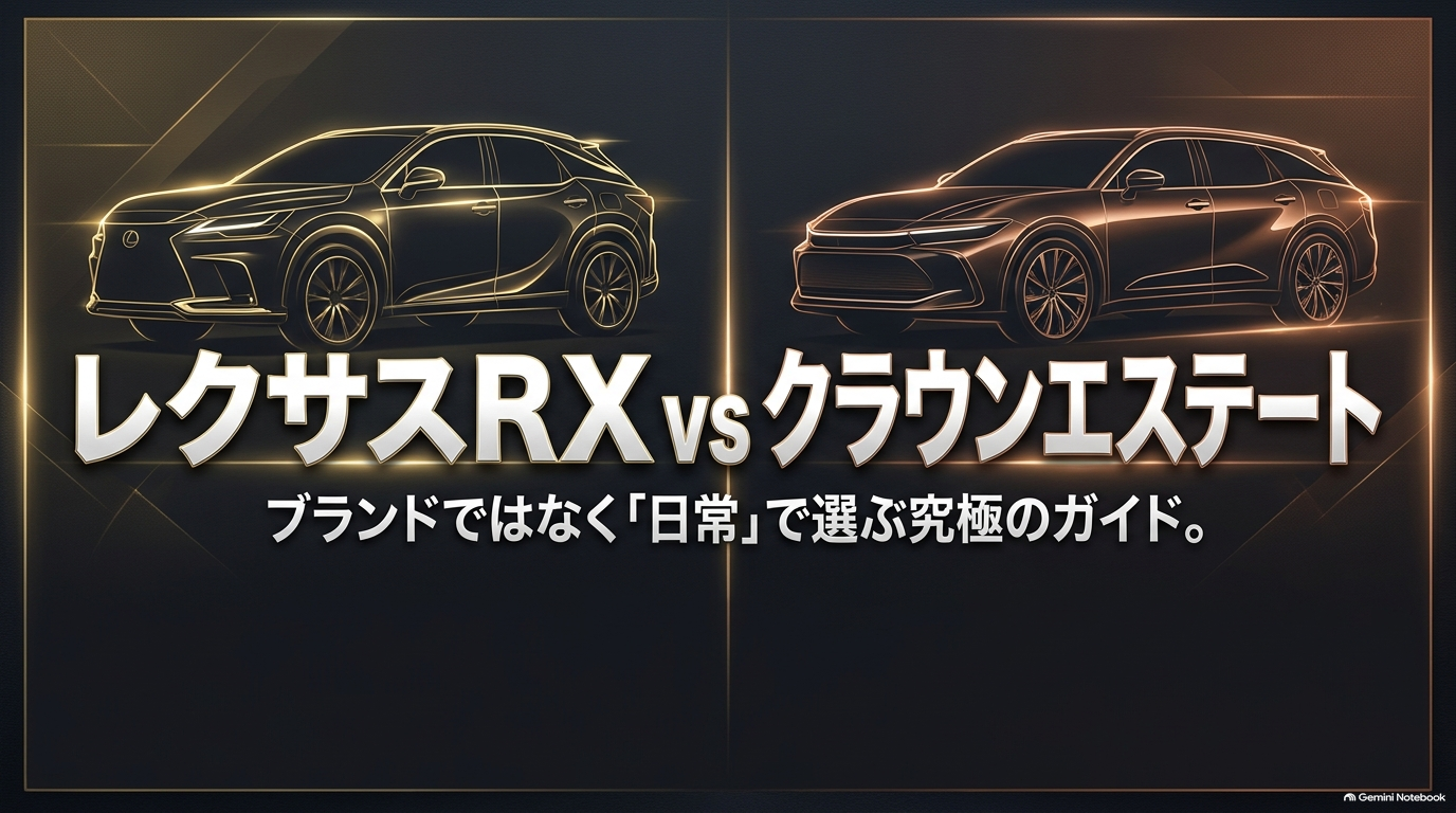 レクサスRXとクラウンエステートを比較｜価格・荷室・サイズ
