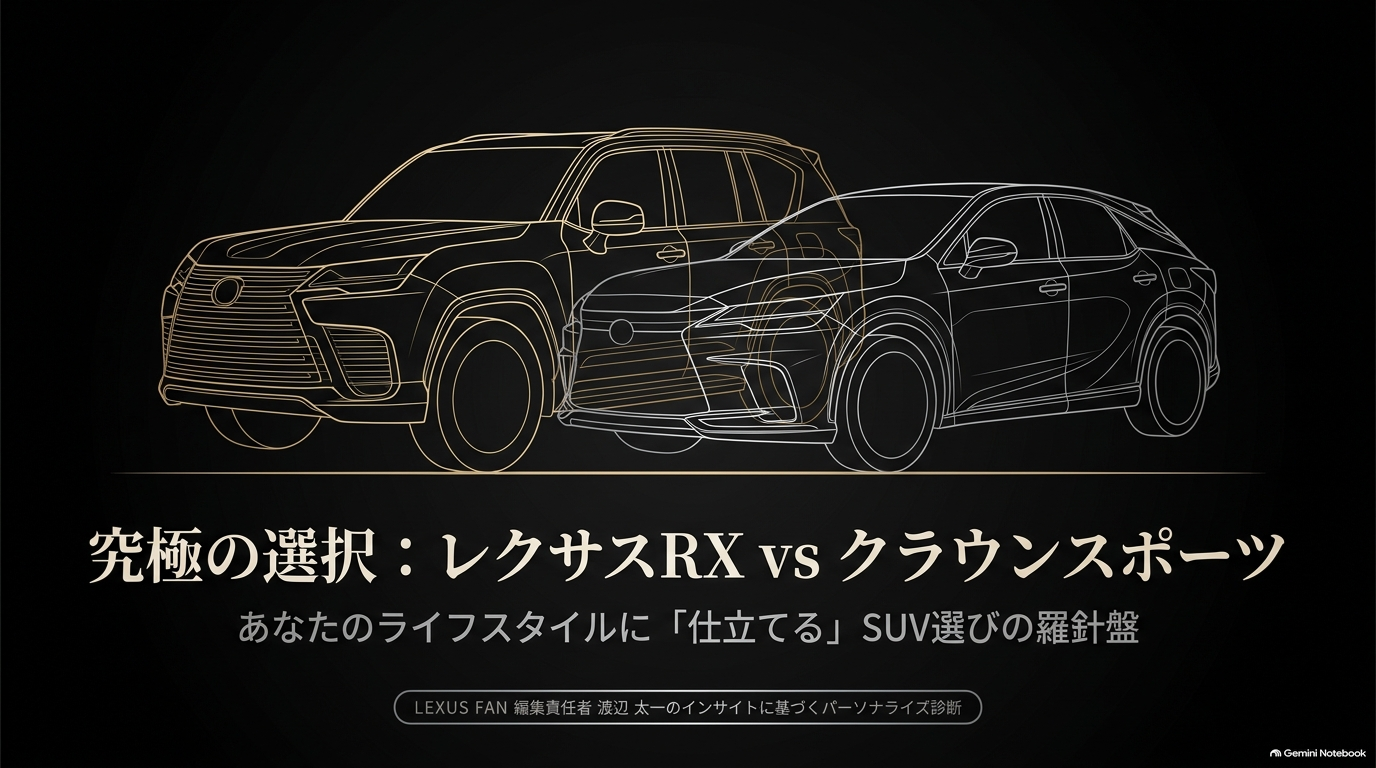 レクサスRXとクラウンスポーツを比較｜価格・サイズ・走りの差