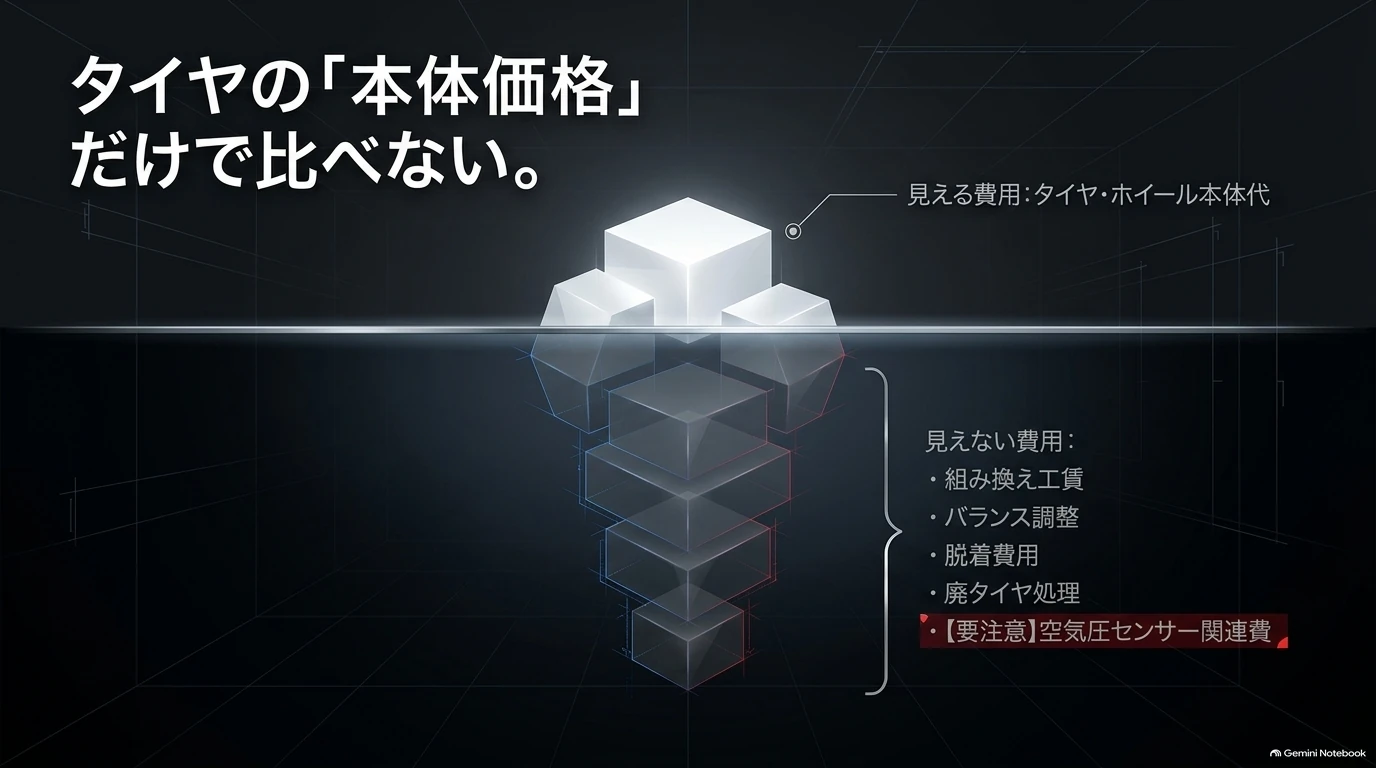 レクサスRXのタイヤ交換費用は工賃・センサー込みで比較