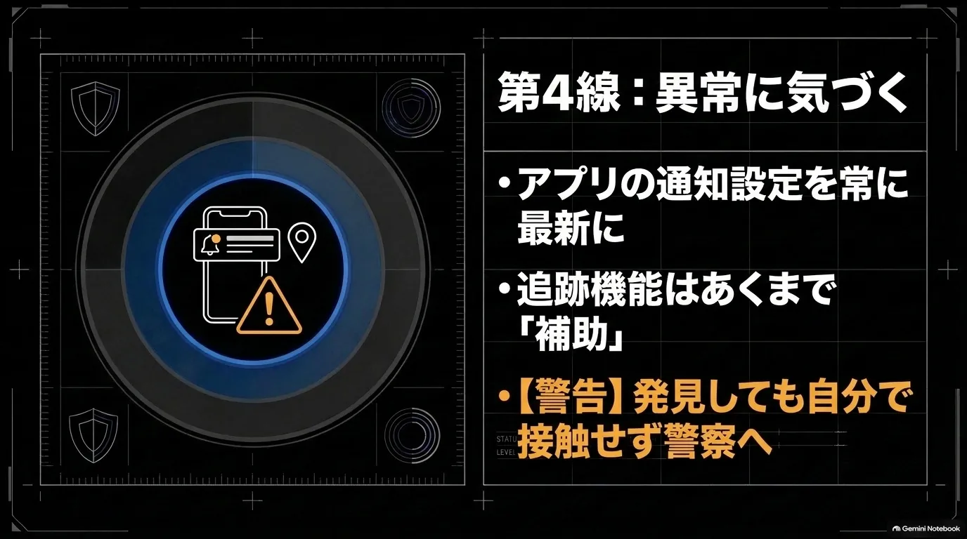 レクサスRXのセキュリティ通知を設定し、位置追跡は補助として利用して不審な移動を確認した際は自分で追わず警察へ連絡する対策