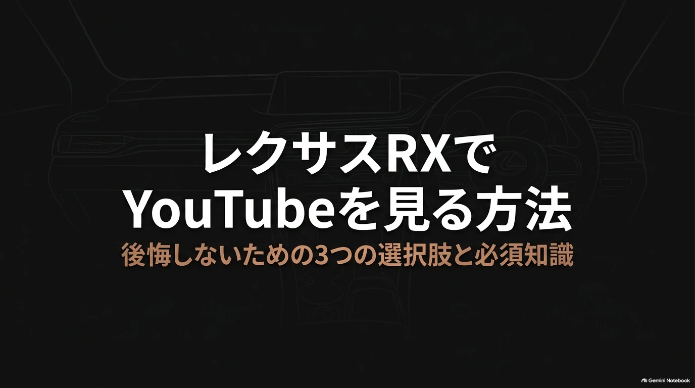 レクサスRXでYouTubeを見る方法｜テレビキットの注意点
