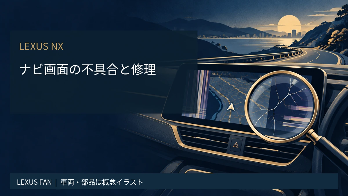 レクサスNXのナビ不具合｜画面剥がれへの対処と修理費用の目安