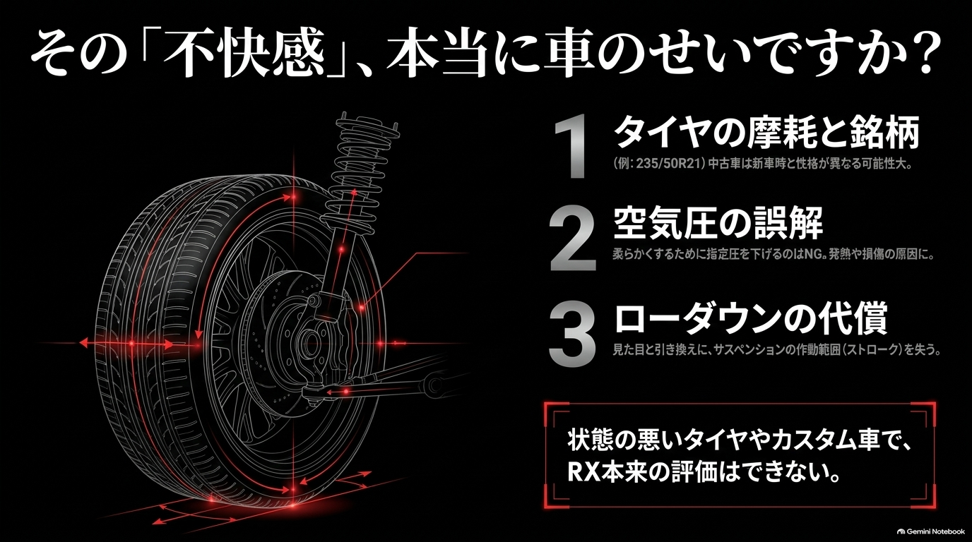 レクサスRXの運転席と後部座席で異なる乗り心地