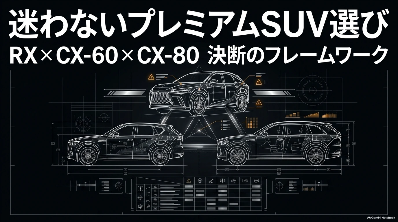 レクサスRXとCX-60・CX-80を比較｜価格と使い勝手